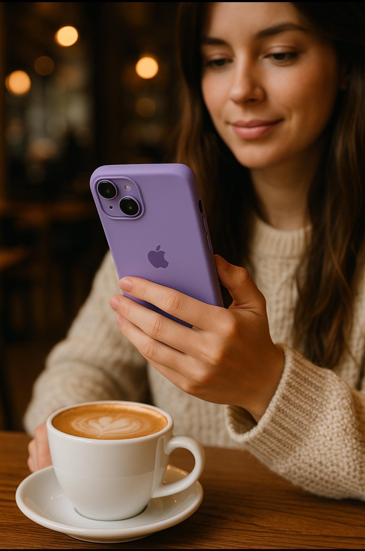 iPhone 15 Purple Silicon Case